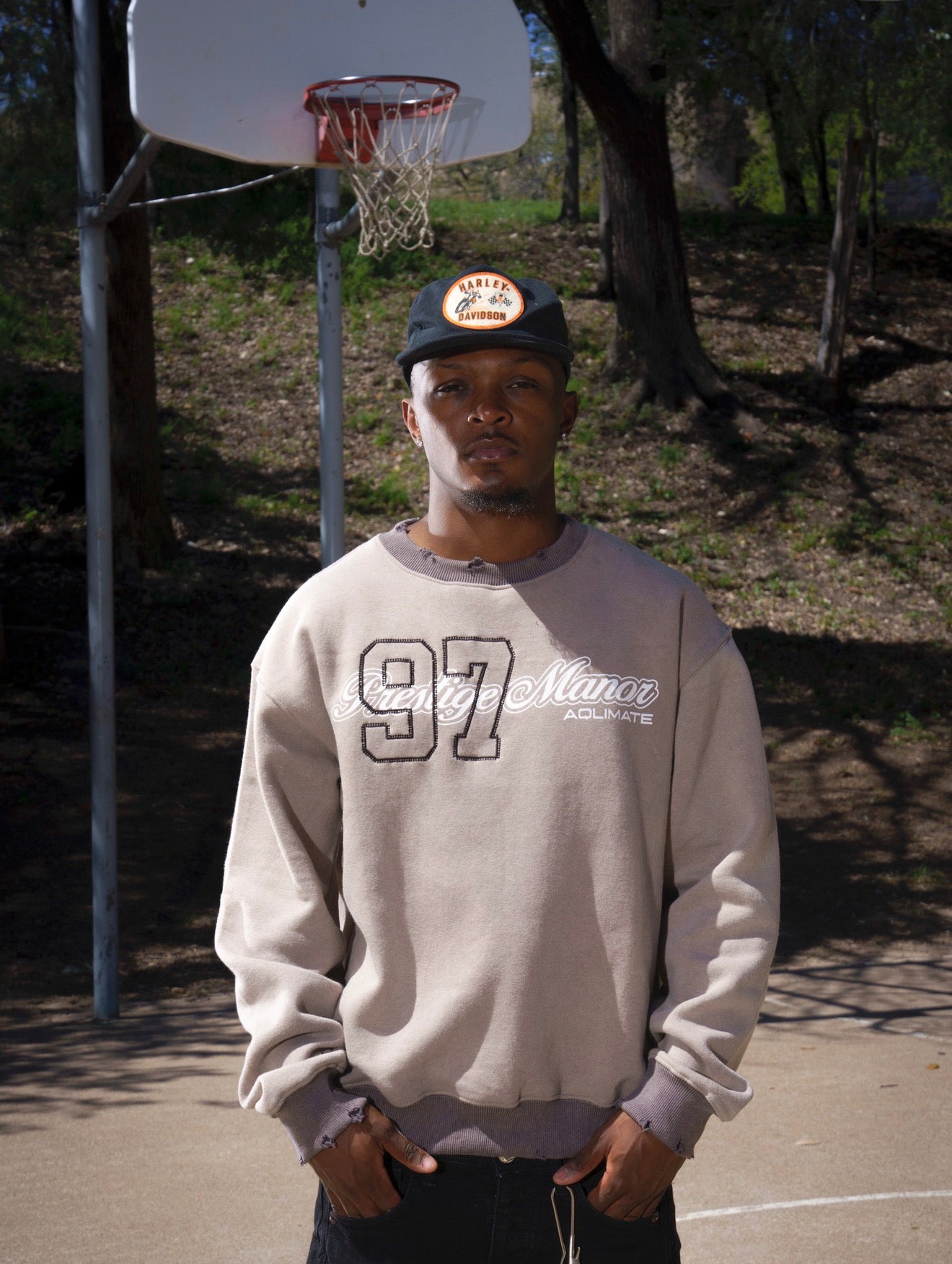 Ameri VINTAGE - Ameri FUR PATCHWORK SWEAT エコファー スウェット All American' Crewneck