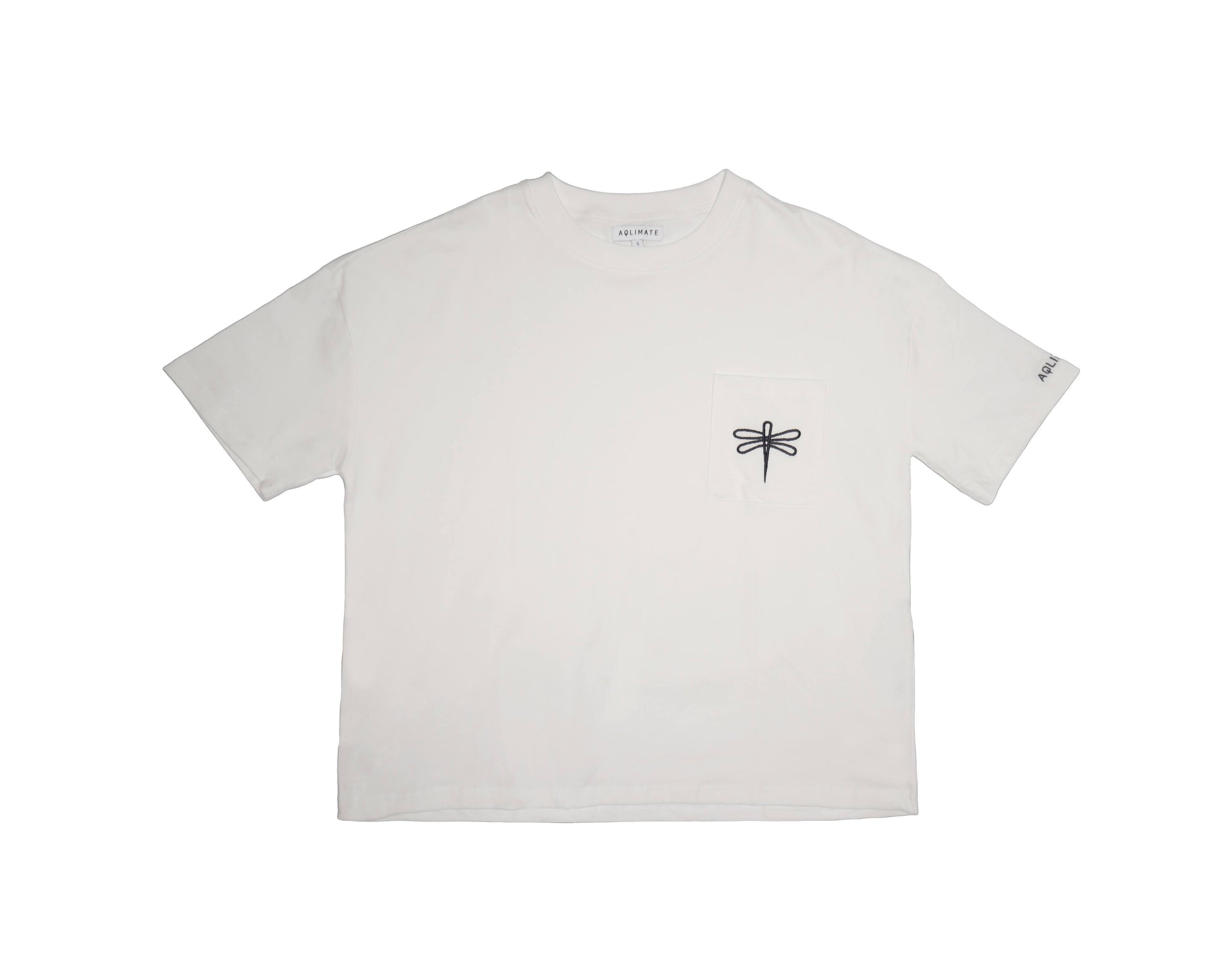 ‘Dragonfly’ Pocket Tee (White)