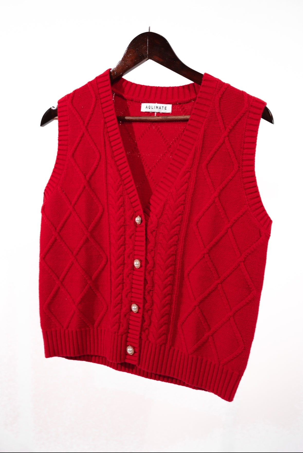 ‘Cardinal’ Sleeveless Cardigan