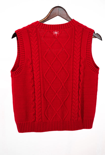 ‘Cardinal’ Sleeveless Cardigan