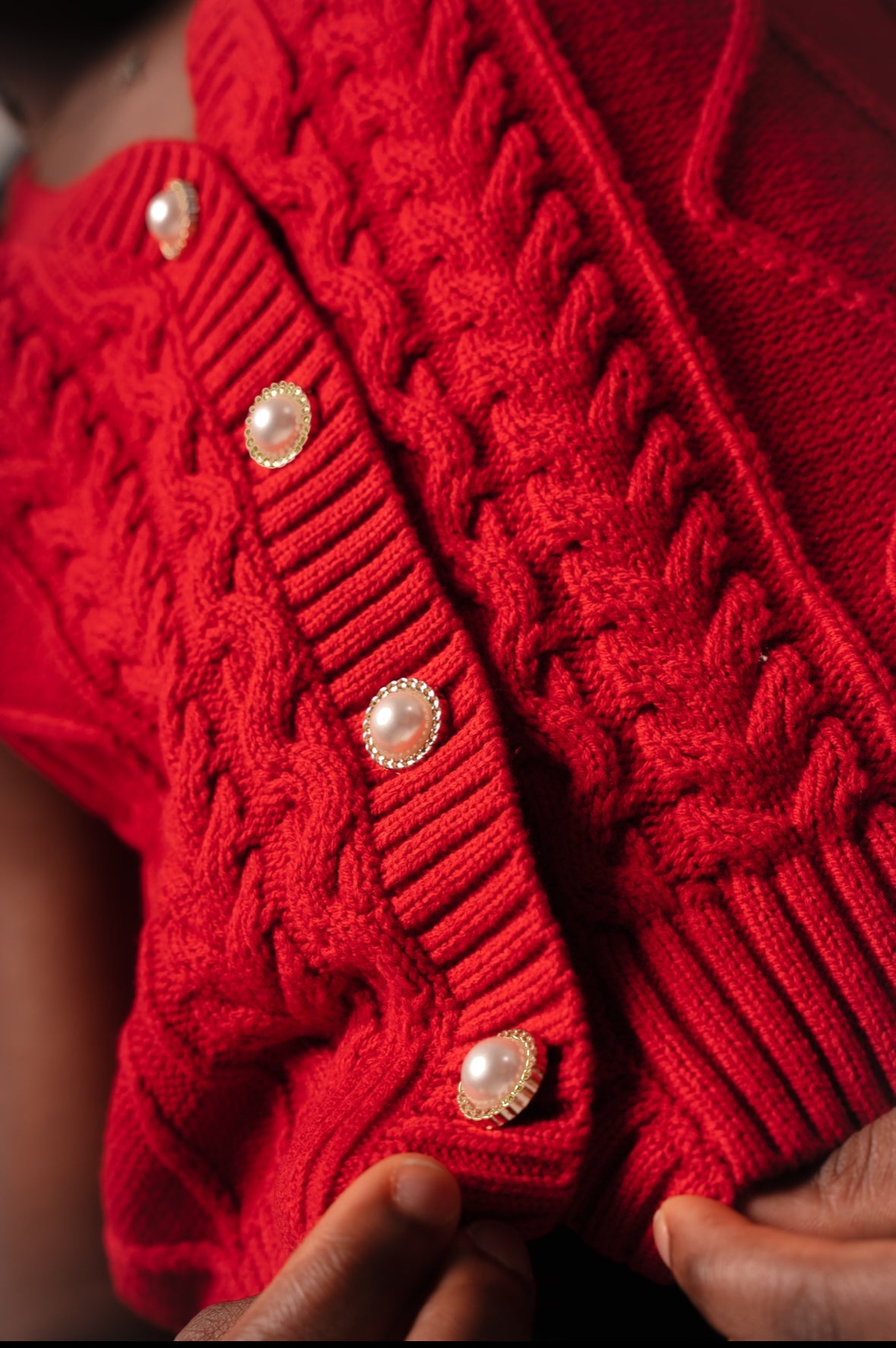 ‘Cardinal’ Sleeveless Cardigan